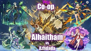 Random coop Alhaitham Baizhu Xilonen amp Yae Miko vs Azhdada [upl. by Lela135]