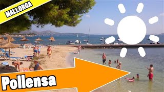 Puerto Pollensa Majorca Spain Tour of beach and resort [upl. by Pacian]