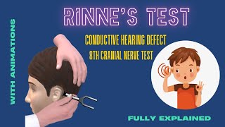 Rinne test conductive deafness and air amp bone conduction  8th cranial nerve CNS examination [upl. by Pepper]