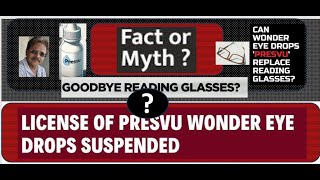 presbyopiaeyedropsreadingglass CAN AN EYE DROPS REPLACE READING GLASSES  THEN WHY SUSPENDED [upl. by Ardnuaek252]