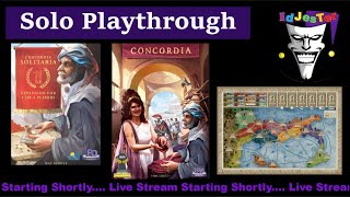 Concordia Board Game Solo Playthrough With Italia Map First Try [upl. by Ecnarrat86]