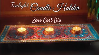 ✨Diwali Home Decoration Idea Zero Budget ✨  Best out of Waste  Zero Cost  Tea Light Candel Holder [upl. by Beatty]