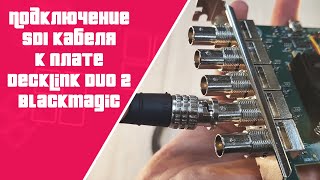 Подключение SDI кабеля к плате DeckLink Duo 2 Blackmagic [upl. by Poliard]