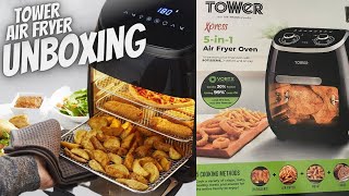 TOWER AIR FRYER UNBOXING  Xpress 5 in 1  Air Fry Oven  IS IT BETTER THAN A NINJA AIR FRYER [upl. by Nerrej]