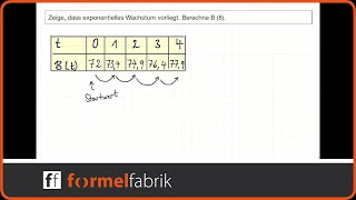 Zeige dass exponentielles Wachstum vorliegt [upl. by Engelhart]