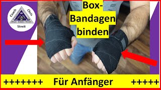 Boxbandagen korrekt binden  Basic Version [upl. by Seumas221]