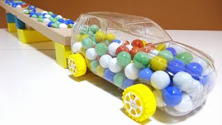 Marble Run Race ☆ HABA Slope amp Retro Makita Truck Excavator Garbage Truck Dump Truck Ambulances [upl. by Roxi]