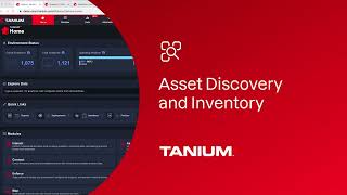 Tanium Solution Demo Asset Discovery and Inventory [upl. by Ulita]