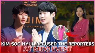 Netizens praised Kim Soo Hyuns reason for refusing a reporters request Kim Jiwon at Mido Event [upl. by Hastie599]