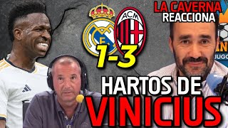 🤣💥 DESTROZAN A VINICIUS Y ANCELOTTI REAL MADRID 13 MILAN Y ASÍ REACCIONA LA CAVERNA Y PITADA [upl. by Pilloff]