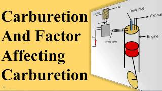 Carburetion And Factor Affecting Carburetion [upl. by Irolam]