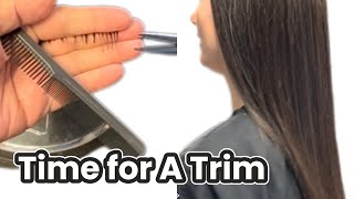 How I Trim Long Hair 🥰💕💕 [upl. by Ahsiya]