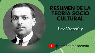 RESUMEN DE LA TEORÍA SOCIO CULTURAL o Enfoque Sociocultural de Lev Vigotsky [upl. by Ramyaj863]