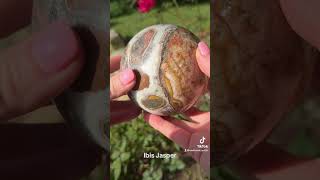 Large Ibis Jasper Sphere🐚4 Fun Facts OwlsNestCrystals BigCrystalSphere BrecciatedJasperSphere [upl. by Greenlee]