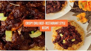 Crispy Saucy Beef Chili restaurant style recipe  Quick amp Easy recipes  Asian food [upl. by Apps]