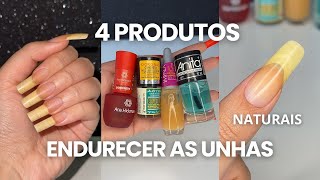 4 PRODUTOS PARA ENDURECER AS UNHAS NATURAIS  May Na Real  Dicas de Unhas [upl. by Retep]