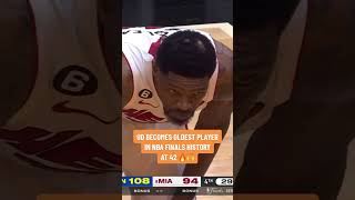 Udonis Haslem made NBA Finals history at age 42 👏🍿 shorts [upl. by Nnaytsirk]