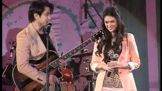 Ali Zafar amp Aditi Rao Hydari Live Performance promoting London Paris New York [upl. by Refinne211]