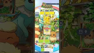 Pokemon TCGP Beating a Pikachu EX deck pokemon tcg [upl. by Aelegna]