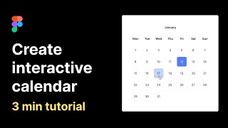 Interactive Calendar Date Picker in Figma [upl. by Zonda541]