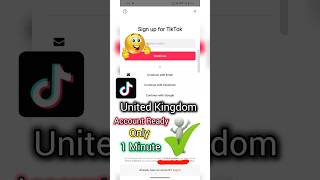 TikTok uk account kaise banaye  TikTok uk account banane ka tarika  TikTok UK account shortsfeed [upl. by Naynek]