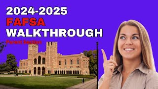 20242025 FAFSA Demo amp Walkthrough Parent Section [upl. by Marjana]