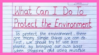 What Can I Do To Protect The Environment Paragraph 150 words  CBSE Expression Series 2024 [upl. by Edmonda325]