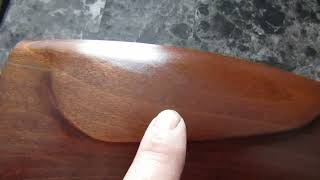 Boiled linseed oil finish on a wood air rifle stock [upl. by Boeschen]