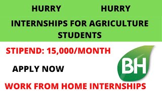 HIGHEST PAID Agricultural Internships  get up to 15000month  internship for College Students [upl. by Nnaarual]