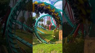 Iconic interlocking corkscrews on Kumba at buschgardenstampa rollercoaster [upl. by Elag382]