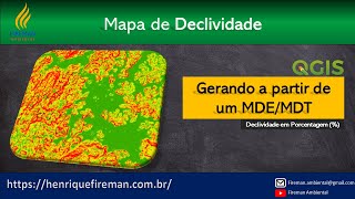 Mapa de Declividade em Porcentagem [upl. by Ylac]