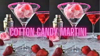 Cotton candy martini  how to make a cotton candy martini easy 2021 [upl. by Enirac]