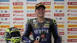 2024 Bennetts British Superbike Round 3 reactions after Race 1 from Donington Park [upl. by Adirahs126]