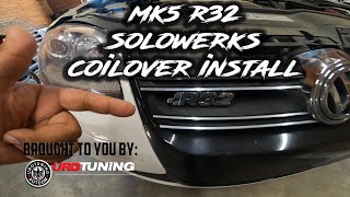 MK5 R32 SoloWerks Coilover Install [upl. by Esilehs376]