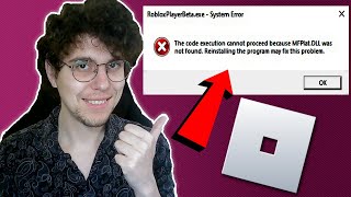 How To Fix Roblox MFPlatDLL Error [upl. by Alrahs158]