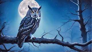 Owl sounds with 2 hours of various owls hooting at night  Owl Sound Effects  Scare Birds [upl. by Bonilla303]