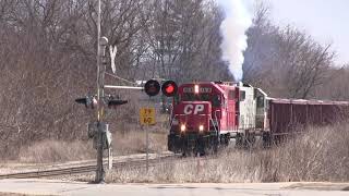 Railfanning the CP Watertown Sub 452014 Part 1  Ballast Train wGP40 amp GP382 [upl. by Yelkrab84]