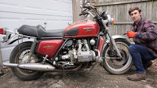 1975 Honda 1000cc Motorcycle Sat 25 Years Untouched [upl. by Eetak]