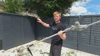 Titan Pole Hedge Trimmer  Unboxing Setup amp Review [upl. by Anaidni928]