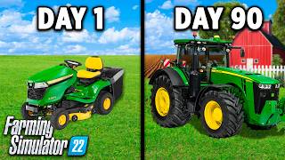 I built a FARM in 90 days on a flat map Heres What Happened Farming Simulator 22 [upl. by Ddet]