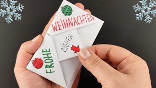 DIY Überraschungskarte basteln für Weihnachten 🎄Was kann man für Weihnachten basteln Bastelideen [upl. by Ragen]