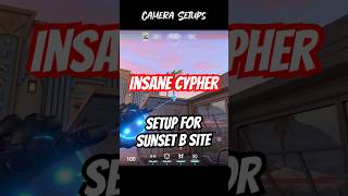 CRAZY CYPHER SETUP ON SUNSET valorant gaming valoranttips cyphersetup valorantguide sunset [upl. by Iinde847]