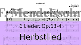 Mendelssohn Op634 Herbstlied [upl. by Aidole]