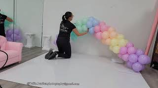 DIY Balloon Garland Unicorn Rainbow Balloon decoration One year old Photoshoot Decor Cake Smash [upl. by Girardi478]