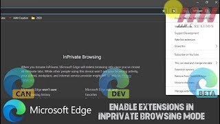 How to Enable Extensions in InPrivate Browsing Mode in Microsoft Edge Chromium [upl. by Koziara]