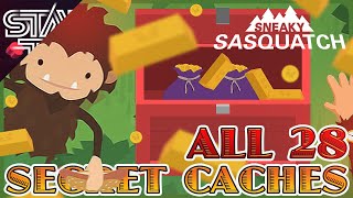 Find All 28 Secret Caches in Sneaky Sasquatch [upl. by Ainoda]