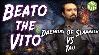 Daemons of Slaanesh vs Tau Warhammer 40k Battle Report  Beato the Vito Ep 29 [upl. by Kimitri631]