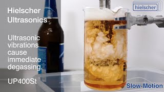 Beer Physics  Rapid Foaming Using Ultrasonics [upl. by Matthus164]