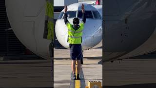 marshalling aircraft plane aviation aviationlovers planes pilot airport takeoff aeroplane [upl. by Ashelman]