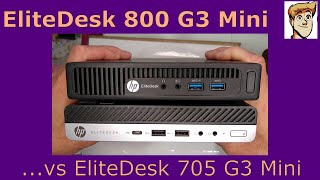 EliteDesk 800 G3 Mini vs EliteDesk 705 G3 Mini [upl. by Eidnam]